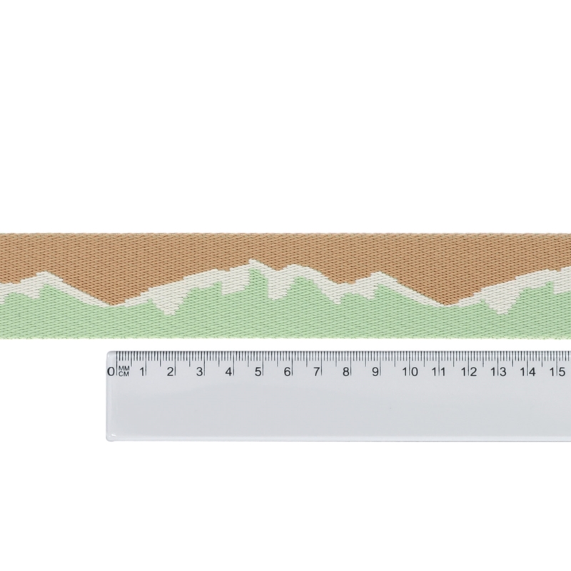 Polycotton popruh 38 mm/1,9 mm (+/-5%) mm mountain zelená 50 yd