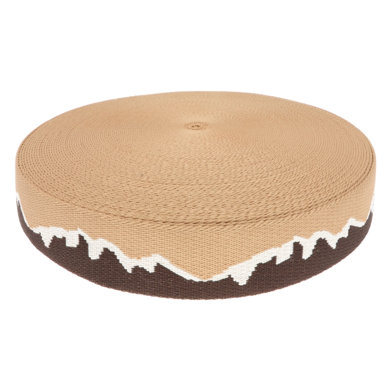 Polycotton webbing 38 mm/1,9 mm (+/-5%) mountain brown 50 yd