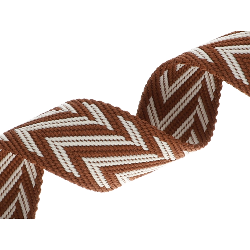 Polycotton webbing 38 mm/2,3 mm (+/-5%) jodła brown  50 yd