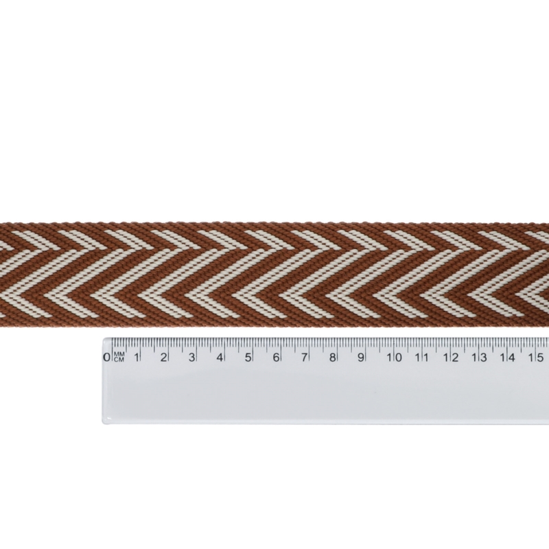 Polycotton webbing 38 mm/2,3 mm (+/-5%) jodła brown  50 yd