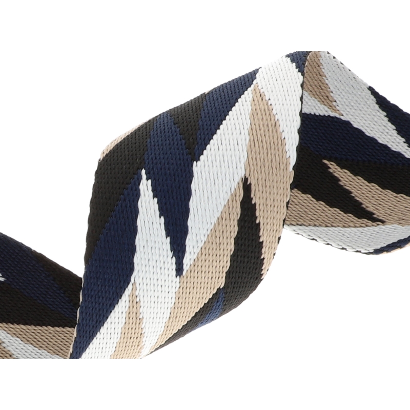 Polycotton webbing 50 mm/2,0 mm (+/-5%) romb navy blue 50 yd