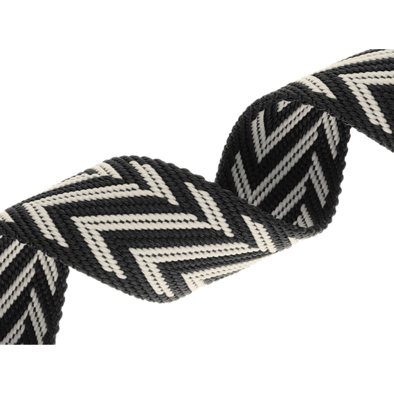 Polycotton tragband 38 mm/2,3 mm (+/-5%) jodła Schwarz 50 yd