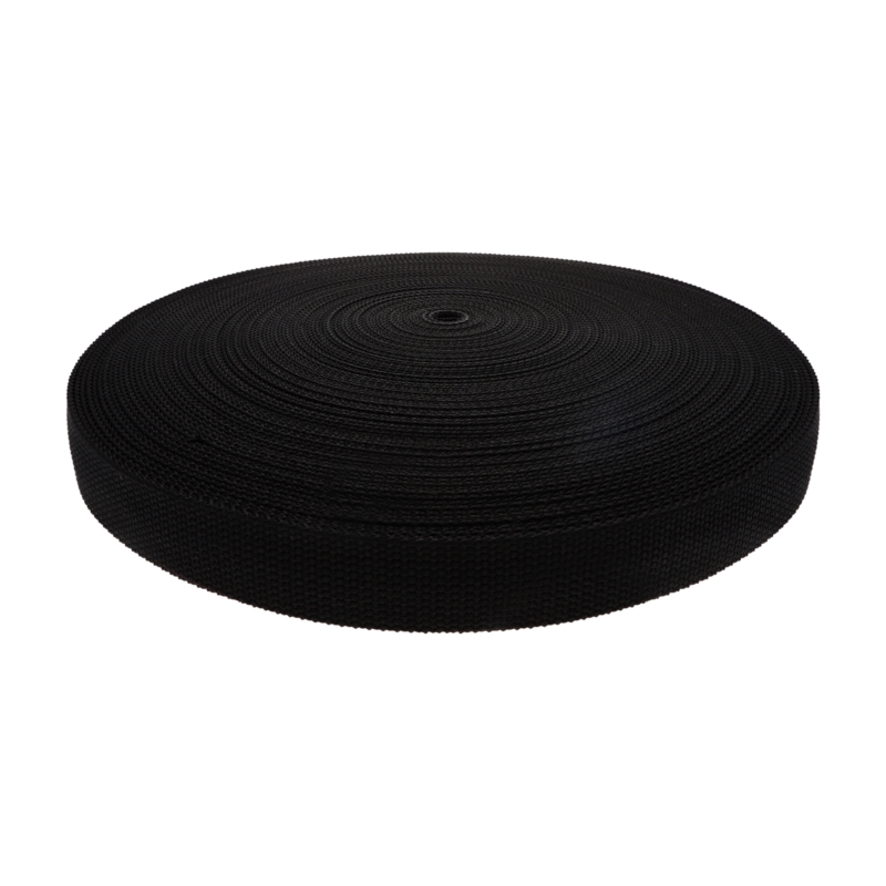 WEBBING 40 MM / 2,0 MM  BLACK 580 PP 50  MB