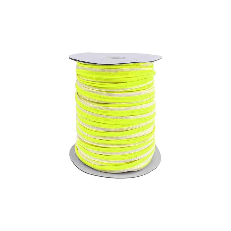 Reflective piping tape yellow-white 100 mb