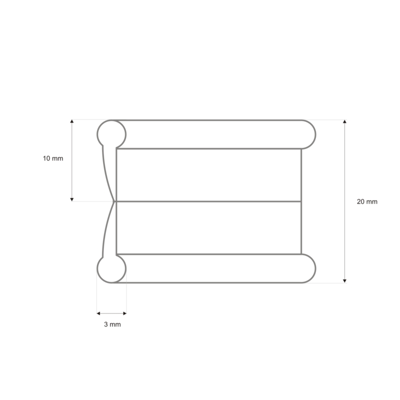 Binding tape 10 mm white 500 mb