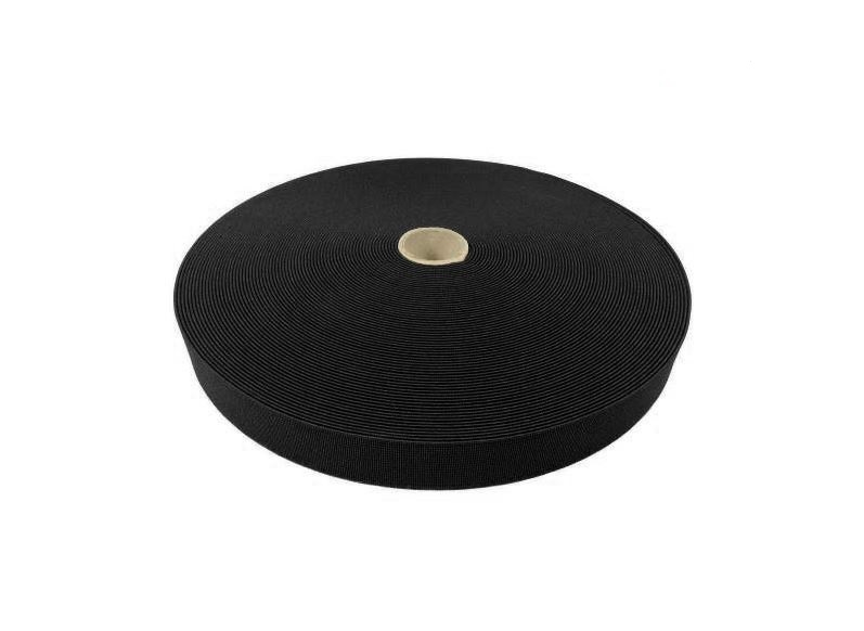 ELASTISCHER BAND FLACH GEWEBTE 20 MM (580) SCHWARZ POLYESTER  PL 25 LM