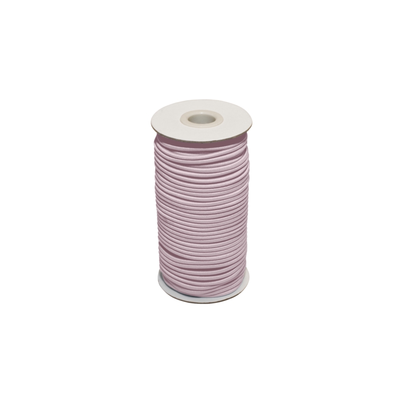 Elastic cord 3 mm light pink 552 polyester 50 mb