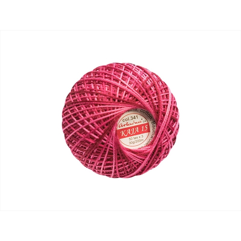 COTTON YARN KAJA 15 PINK OMBRE (0341) 30G