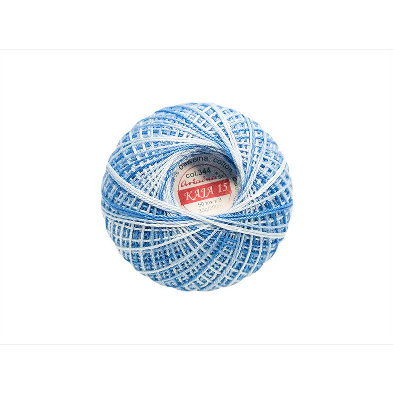 COTTON YARN KAJA 15 BLUE OMBRE (0344) 30G