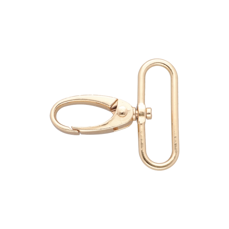 METAL  SNAP HOOK 0037 38 MM LIGHT GOLD 1 PCS