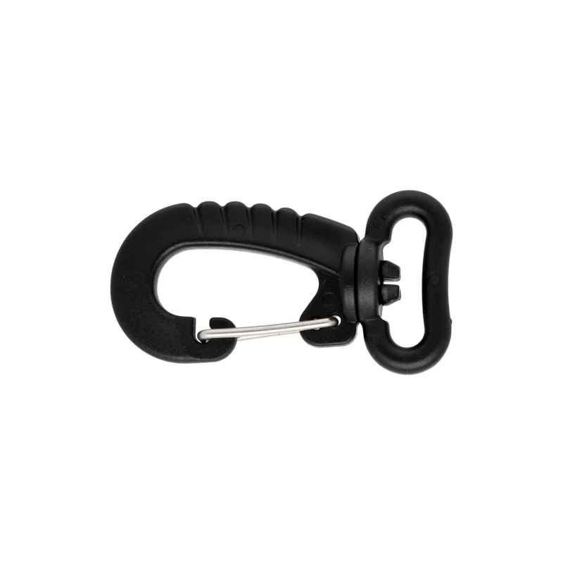 Plastic swivel  snap hook 20 mm niko black 100 pcs