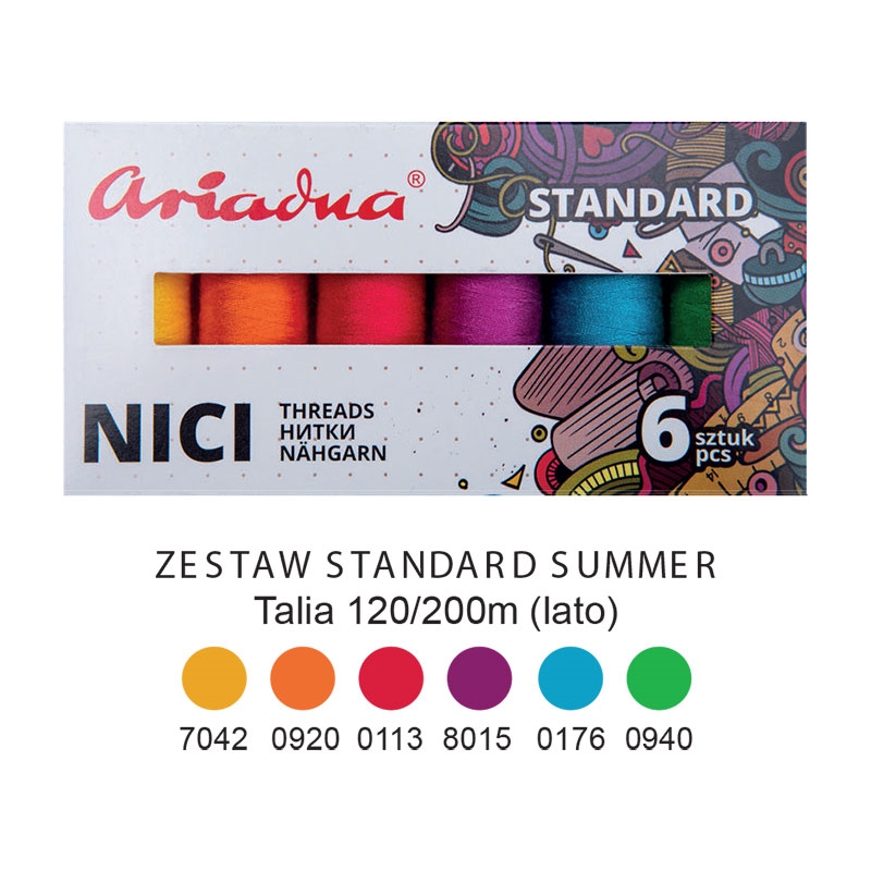 Nici szwalnicze zestaw standard summer Talia 120