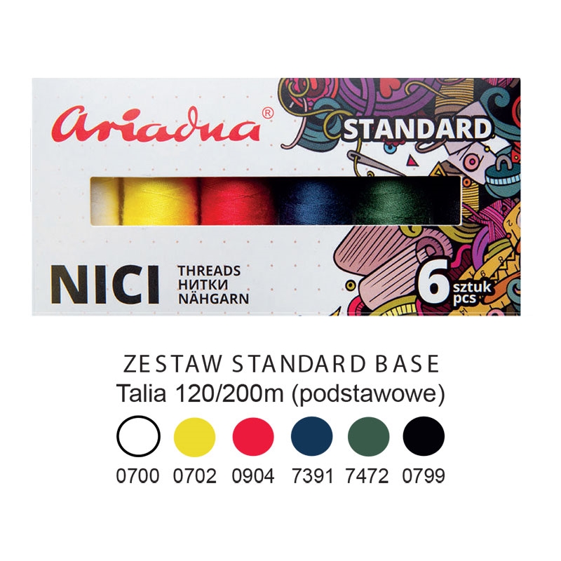 Nici szwalnicze zestaw standard base 6 Talia 120