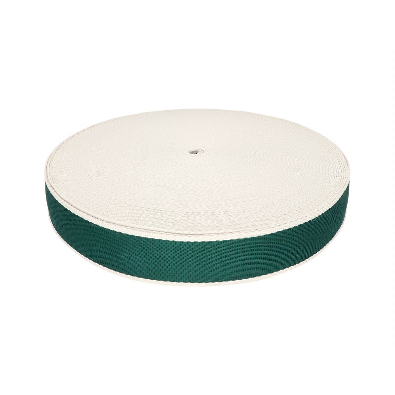 Polycotton webbing 38 mm/1,4 dark green 50 yd