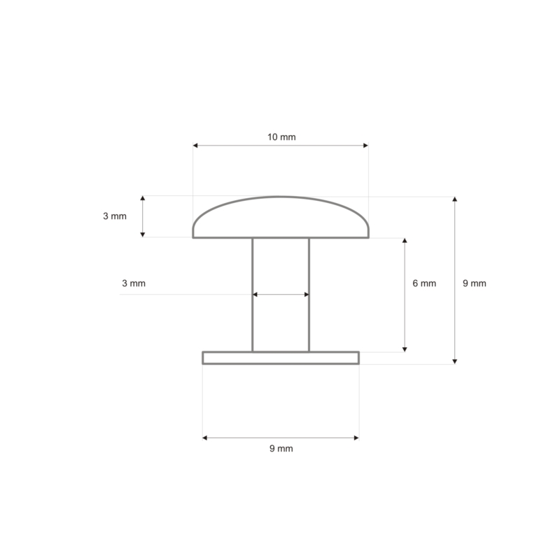 ROSTFREI  NIETE ZWEISEITIG LUX 10/3/9 MM NICKEL 500 ST.