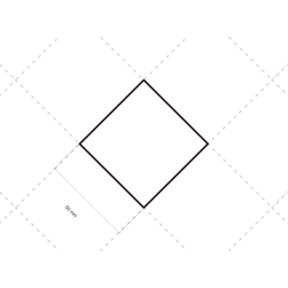 Podszewka pikowana karo 5x5 cm  (501) biała