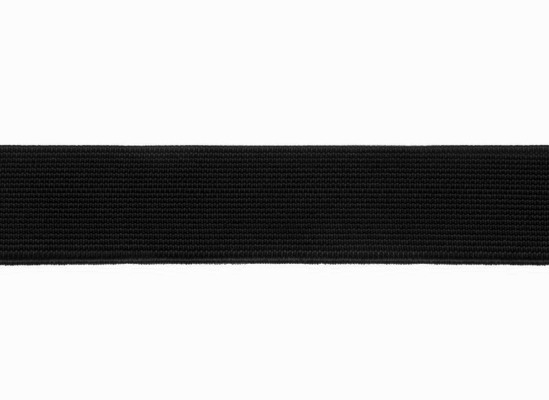 ELASTISCHER BAND FLACH GEWEBTE 30 MM (580) SCHWARZ POLYESTER  25 LM