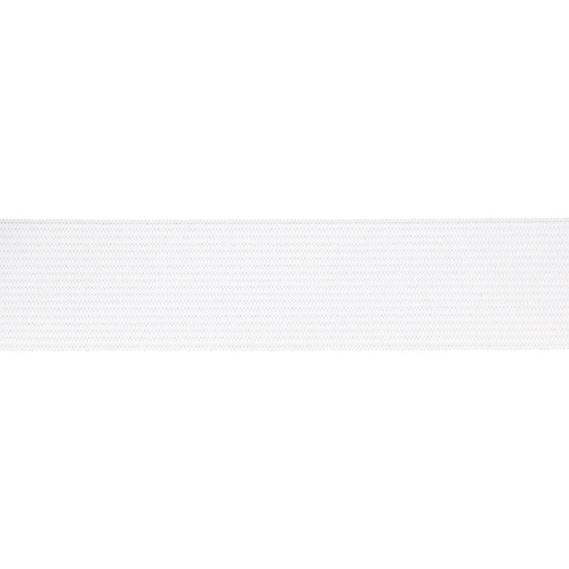 ELASTISCHER BAND FLACH GEWEBTE 45 MM (501) WEISS POLYESTER  25 LM