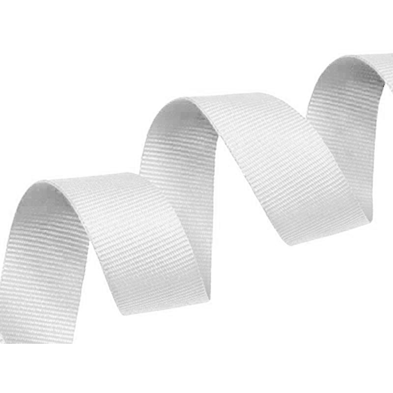 Grosgrain ribbon 25 mm/0,40 mm white (501)