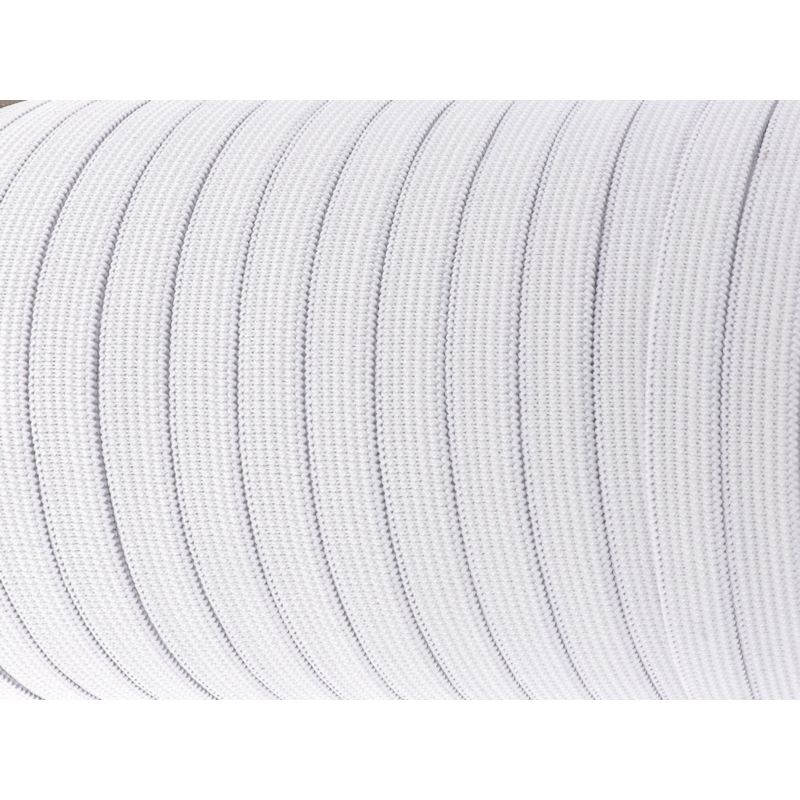 WOVEN ELASTIC TAPE 10 MM (501) WHITE  POLYESTER 100 MB