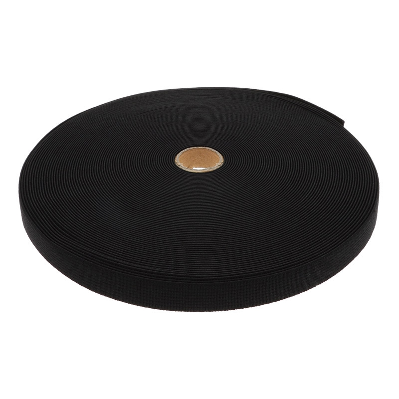 ELASTISCHER BAND FLACH GEWEBTE 15 MM (580) SCHWARZ POLYESTER  PL 25 LM