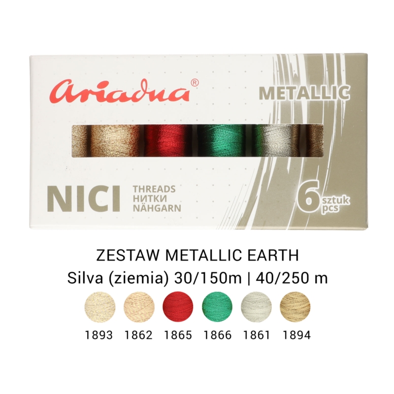 Nici metalizowane Silva 30/40 zestaw Earth