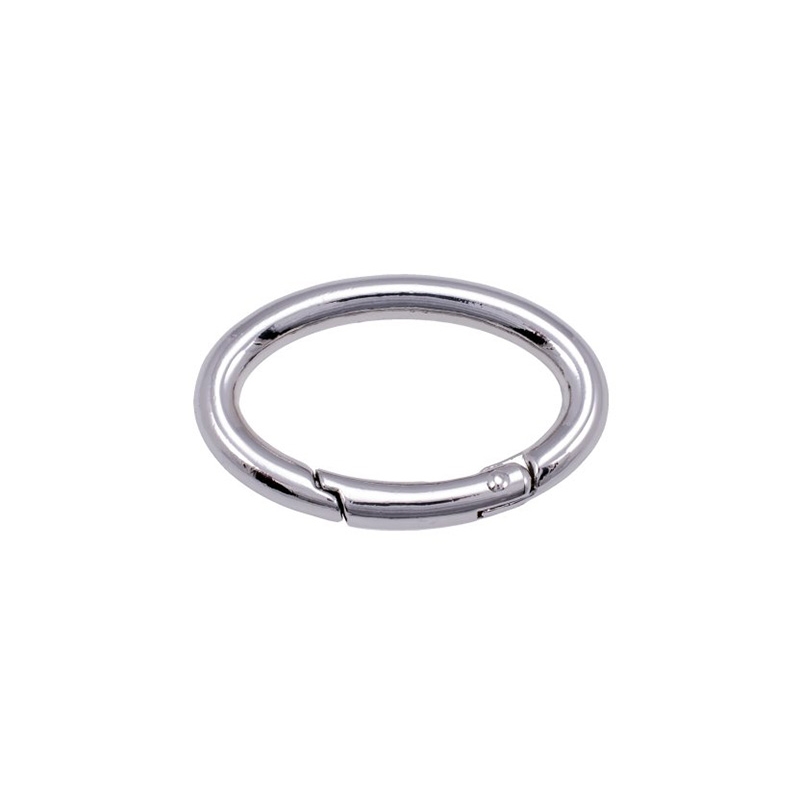 METAL RING (OVAL) 38/20/5 MM CARABINER NICKEL    WIRE 1 PCS