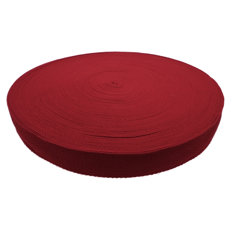 Polycotton webbing 2 claret 059 pp 50 yd