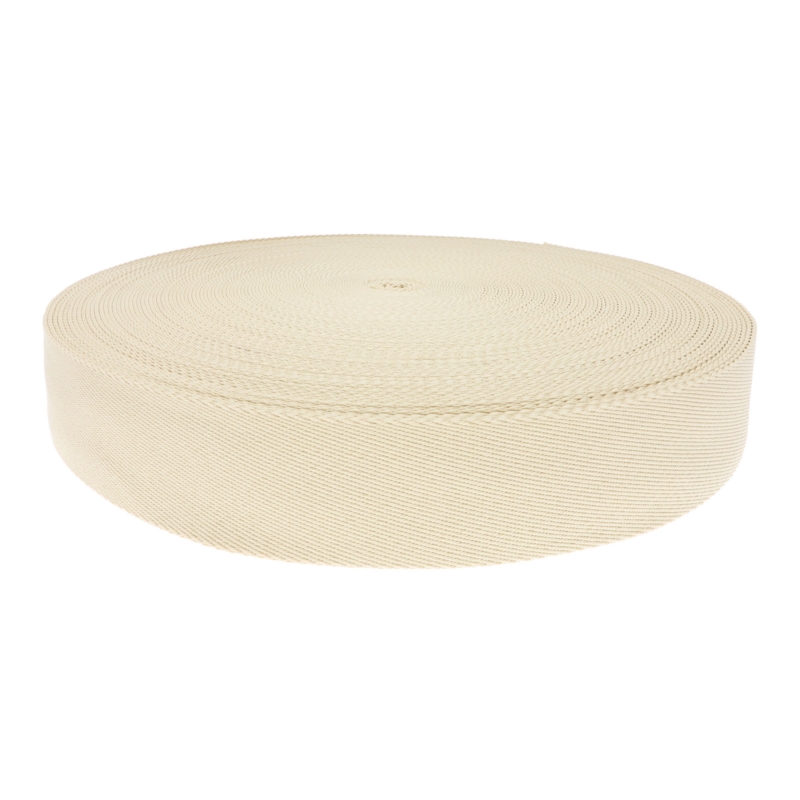 Polycotton webbing 1,6 mm (+/-5%) beige 50 yd