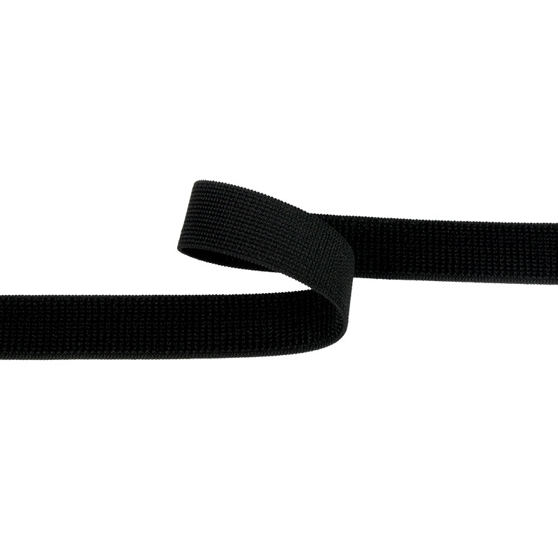 Elastic hook and loop tape  black 580 nylon loop 20 yd