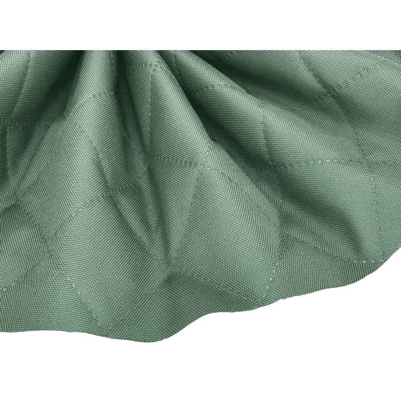 QUILTED POLYESTER FABRIC OXFORD 600D PU*5 WATERPROOF KARO (773) DARK SAGE 160 CM 25 MB