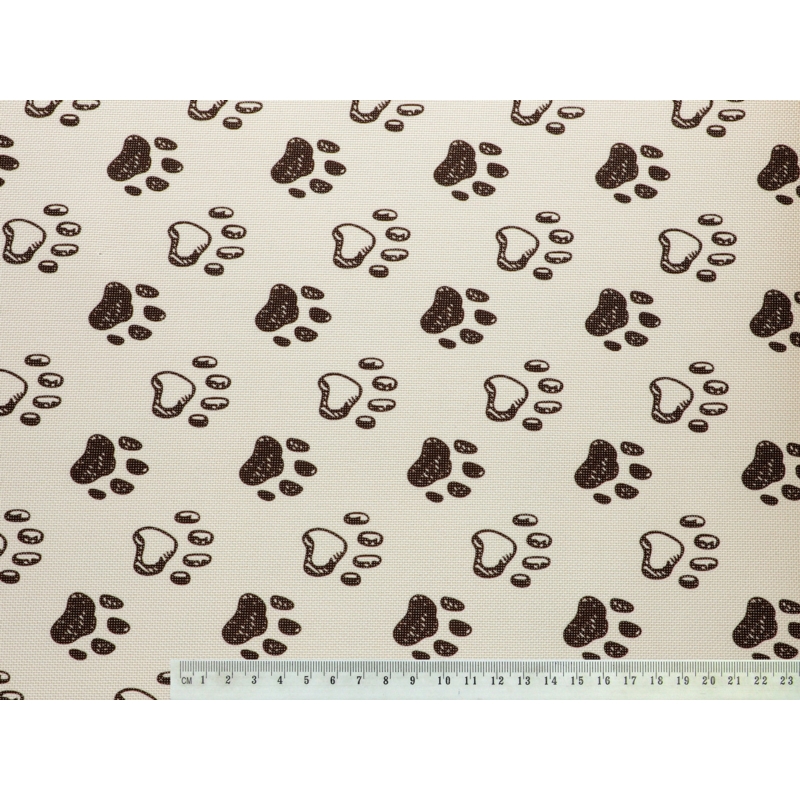 Polyester fabric premium 600d*300d waterproof pvc-d covered&nbspbeige in  foot  146  cm