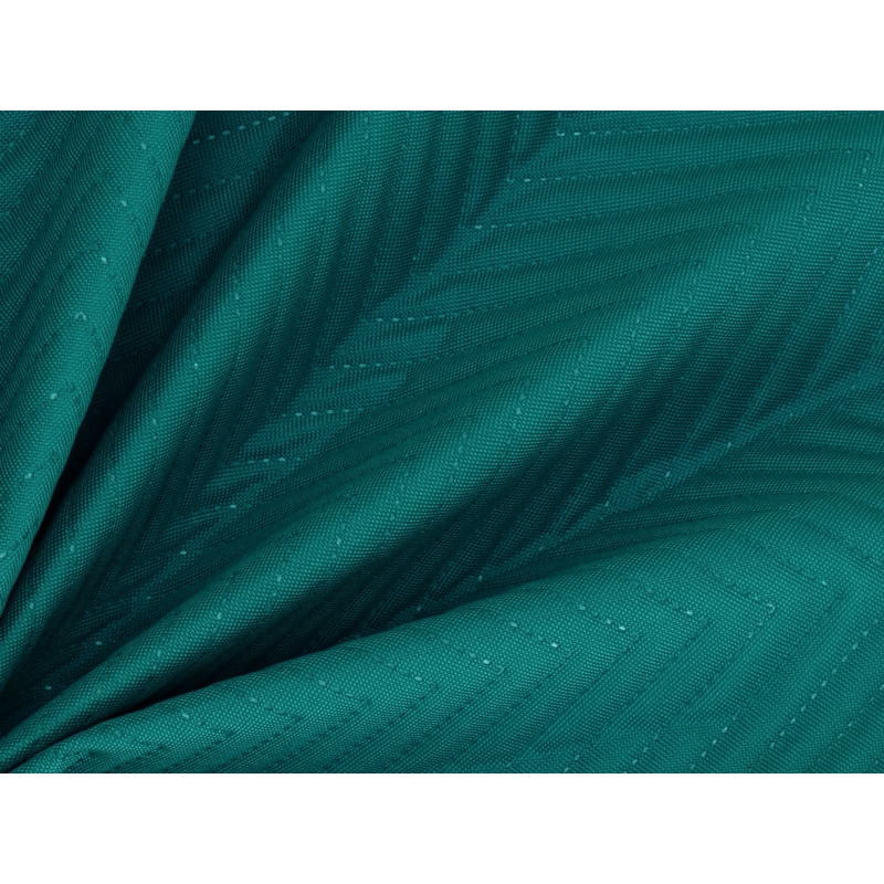 Quilted polyester fabric Oxford 600d pu*2 waterproof honeycomb (605) dark teal  160 cm 25 mb