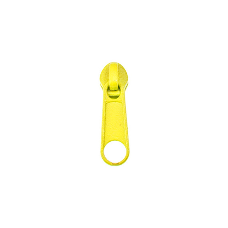 SLIDER FOR NYLON ZIPPER TAPES 5 NON LOCK YELLOW 100/500 PCS