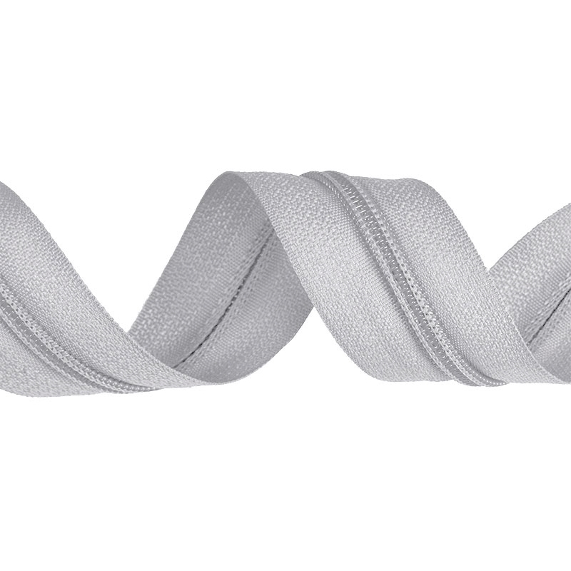 NYLON ZIPPER TAPE WITH CORD 3 (336) LIGHT GREY   200 MB