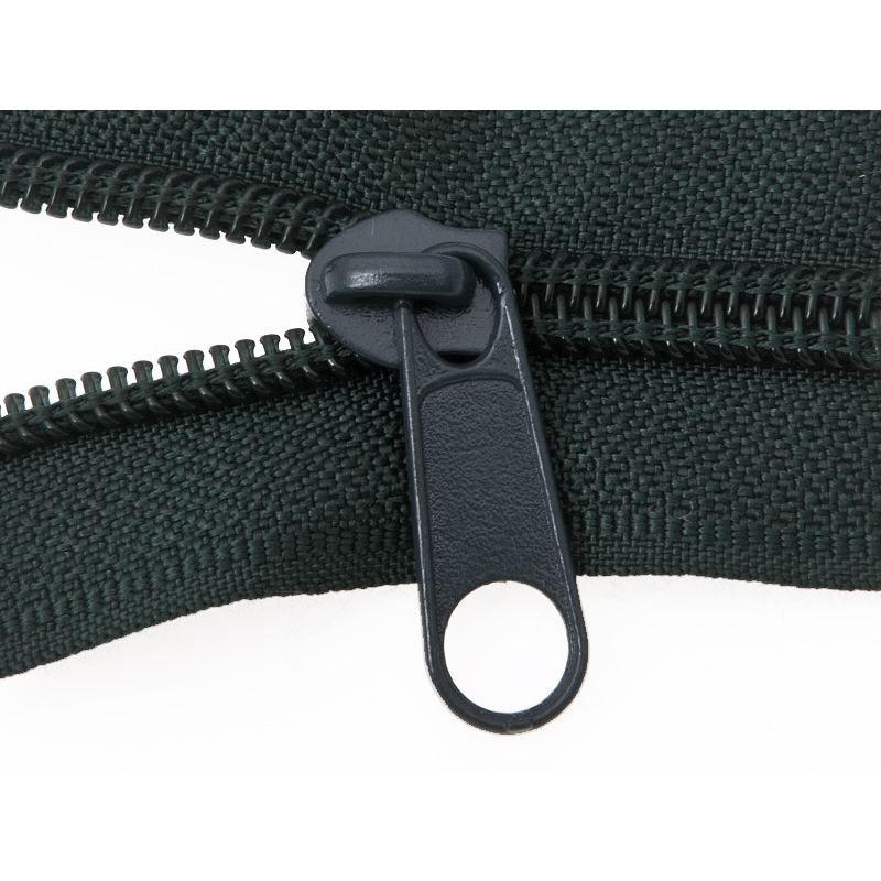 SLIDER FOR NYLON ZIPPER TAPES WITH  CORD 3 NON LOCK DARK GREEN 100/500 PCS