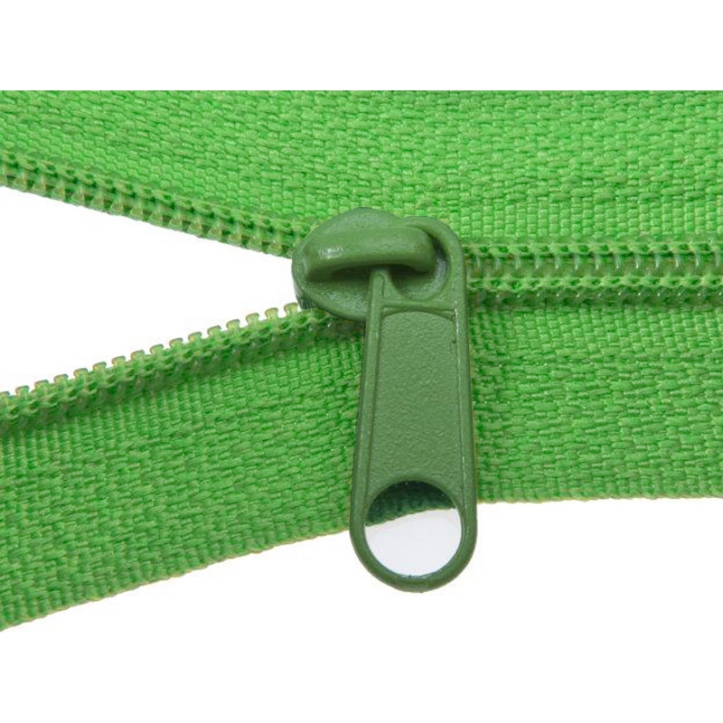 SLIDER FOR NYLON ZIPPER TAPES WITH   CORD 3 NON LOCK LIGHT GREEN 100/500 PCS