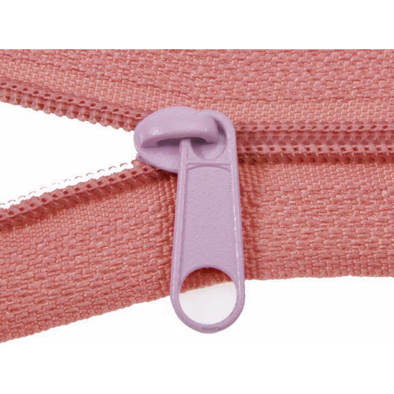 SLIDER FOR NYLON ZIPPER TAPES WITH  CORD 3 NON LOCK PINK 500 PCS