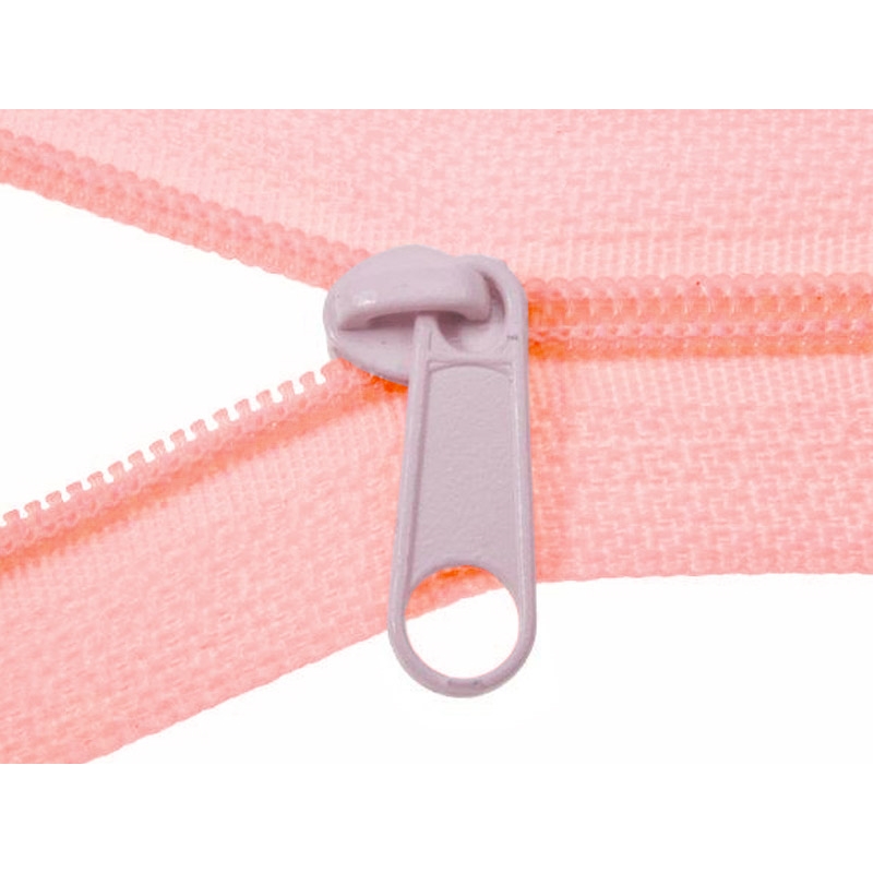 SLIDER FOR NYLON ZIPPER TAPES WITH CORD 3  NON LOCK PINK 500 PCS