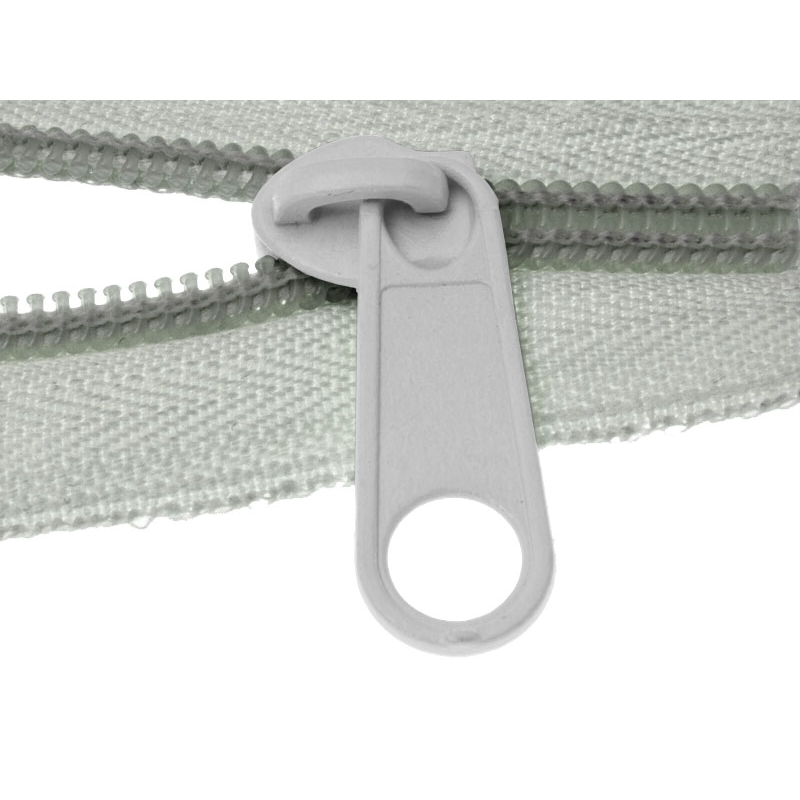 SLIDER FOR NYLON ZIPPER TAPES 8 NON LOCK&nbspGREY 50/500 PCS