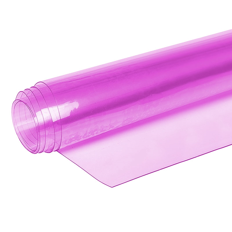 TRANSPARENT (PINK) PCV FILM 0,5 MM