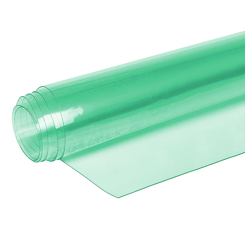 TRANSPARENT (GREEN) PCV FILM 0,5 MM