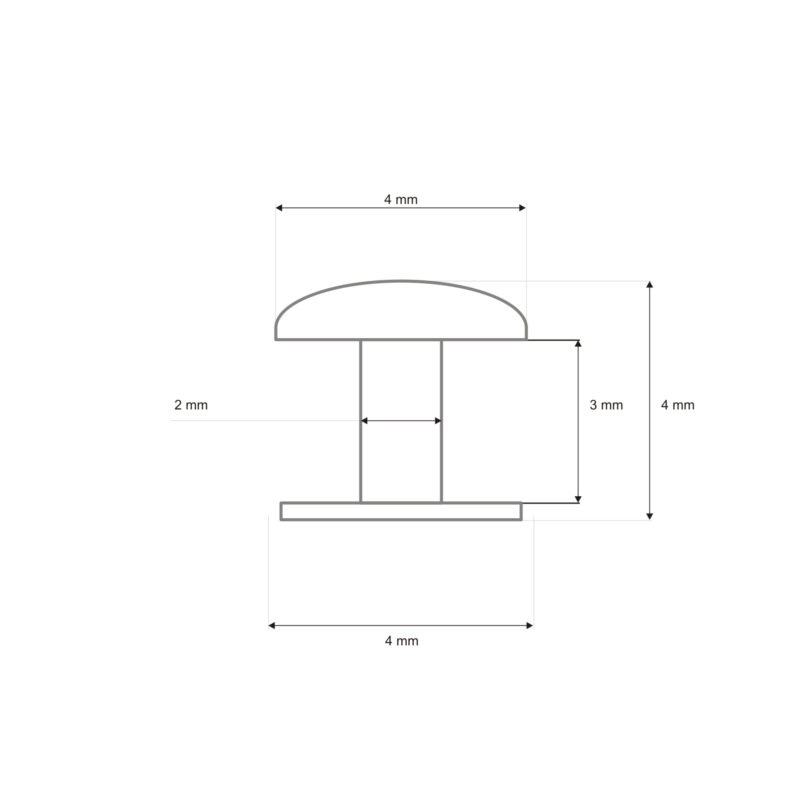 NIETE  EINSEITIG 4/2/4 MM NICKEL 10000 ST.