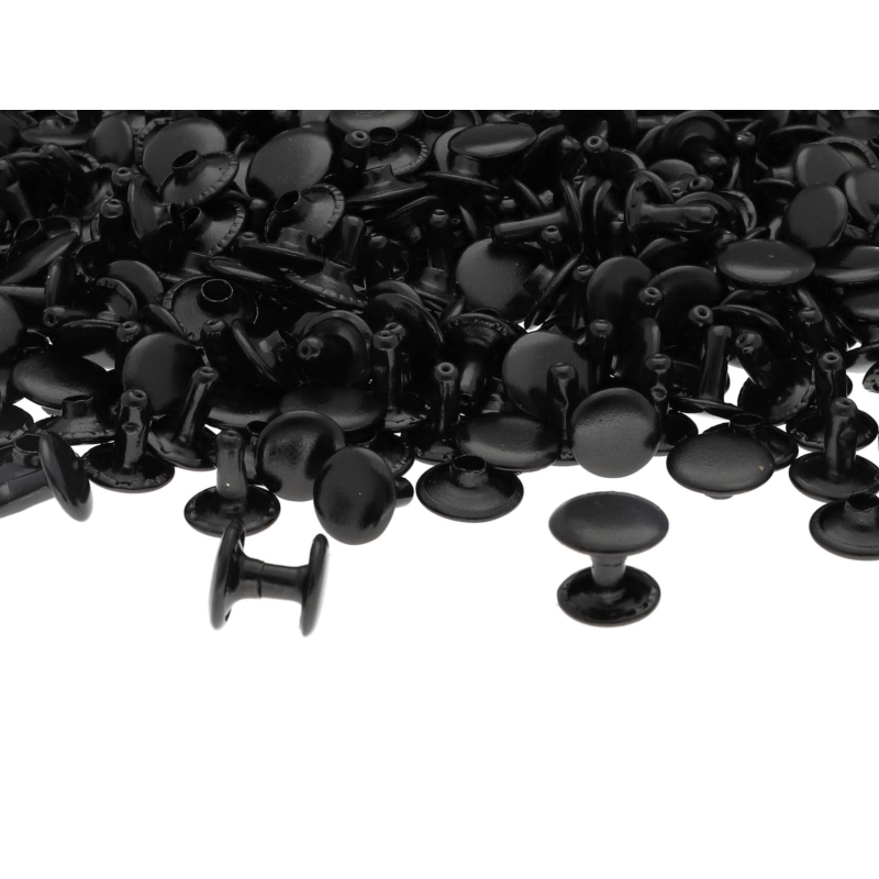 METAL   RIVET TWO-SIDED LUX 10/3/10 MM BLACK MATT 1000 PCS