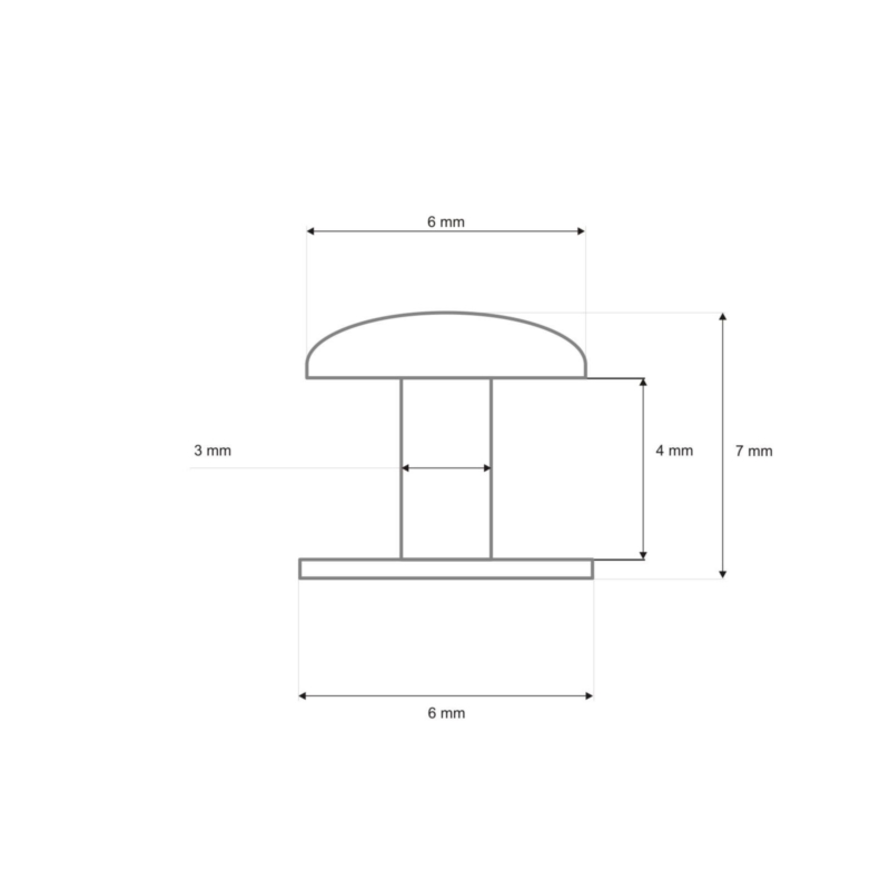 NIETE   EINSEITIG LUX    6/3/7 MM SCHWARZMATT 1000 ST.