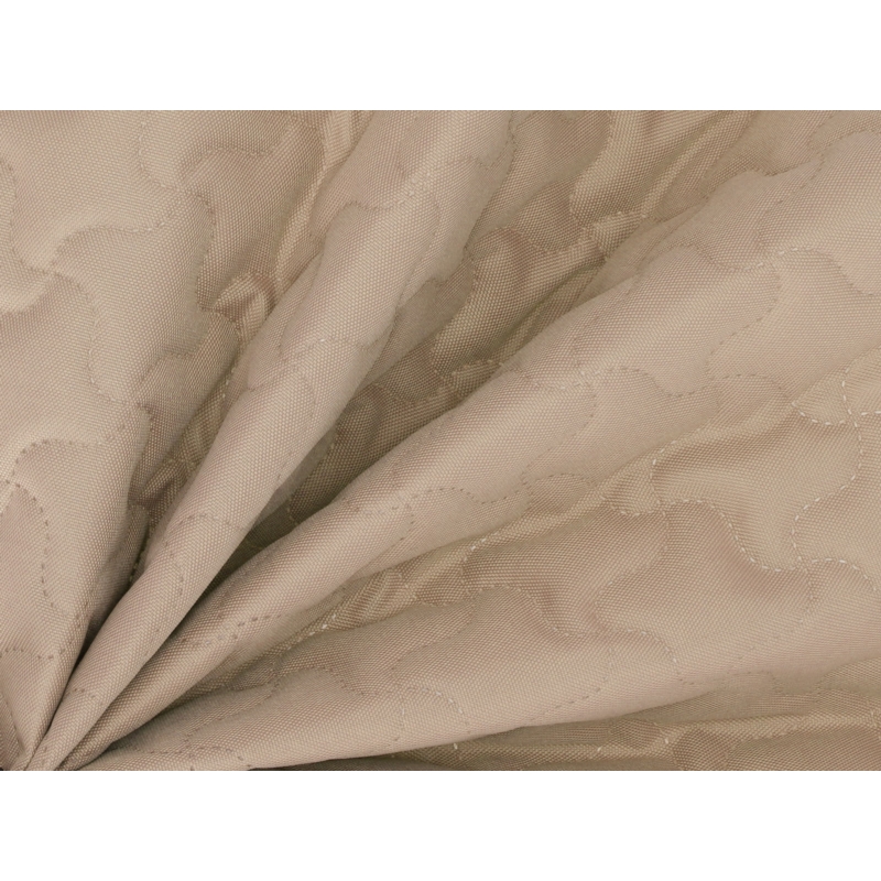 Polyester-steppstoff 600d pu-beschichtet beige 160 cm 25 lm