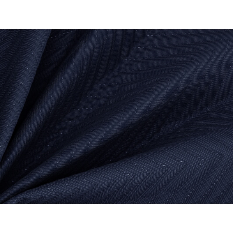 Quilted polyester fabric Oxford 600d pu*2 waterproof honeycomb (058) navy blue  160  cm  25 mb