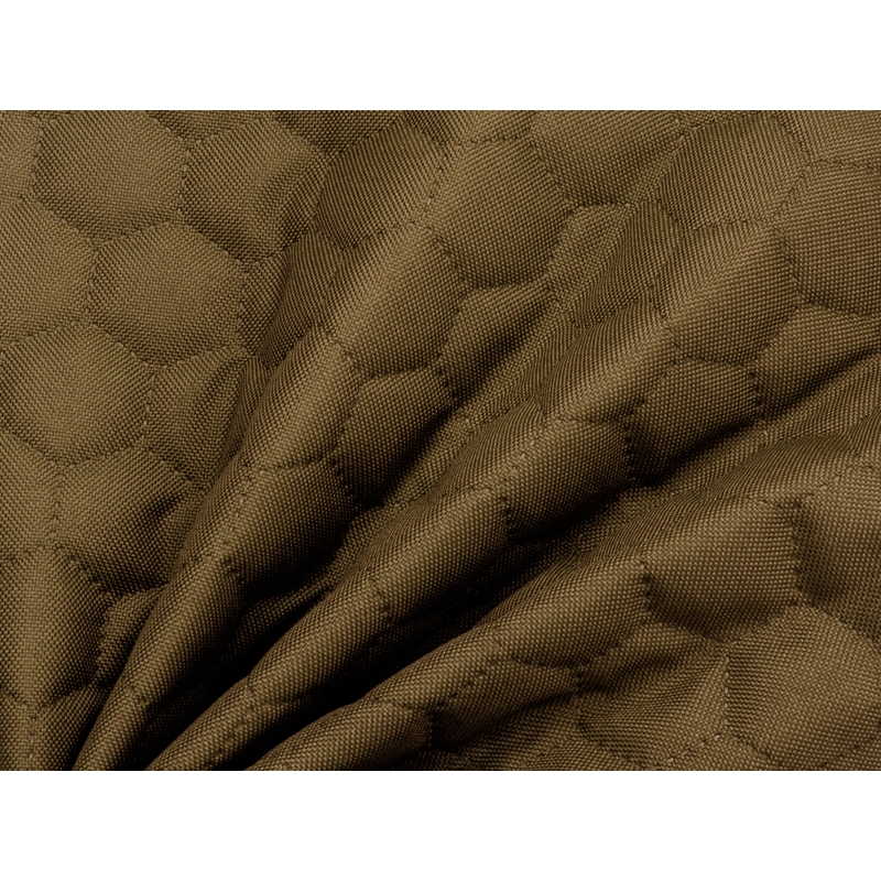 Quilted polyester fabric Oxford 600d pu*2 waterproof honeycomb (810) beige 160 cm 1 mb