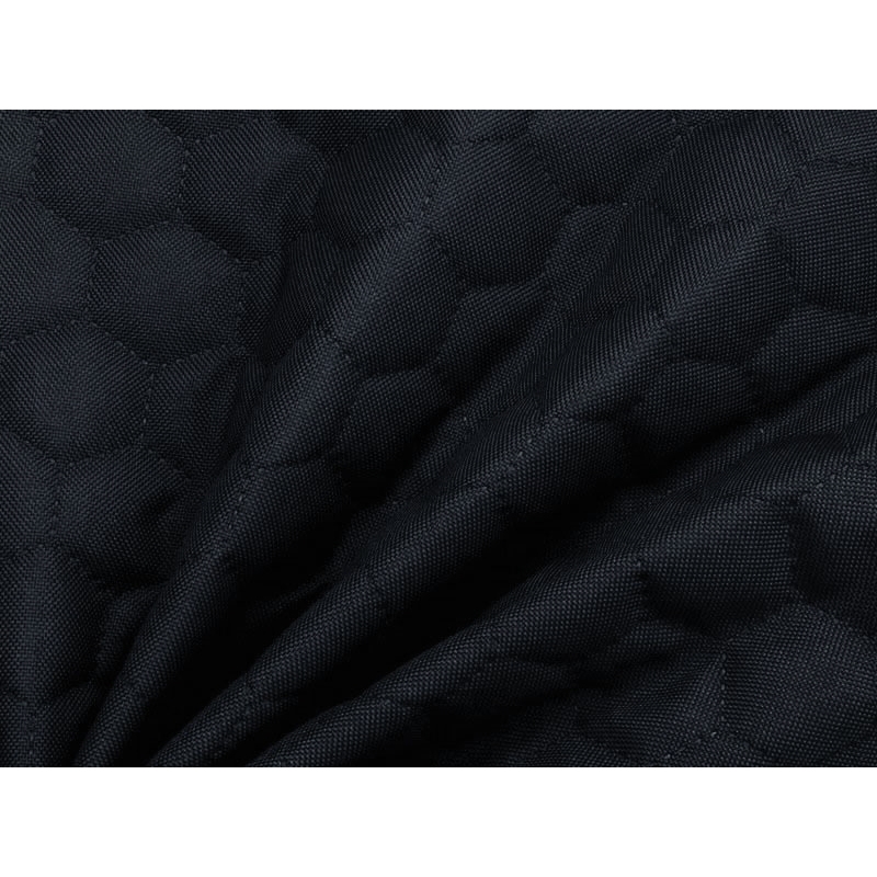 QUILTED  POLYESTER FABRIC OXFORD 600D PU*2 WATERPROOF HONEYCOMB (919) NAVY BLUE 160 CM MB