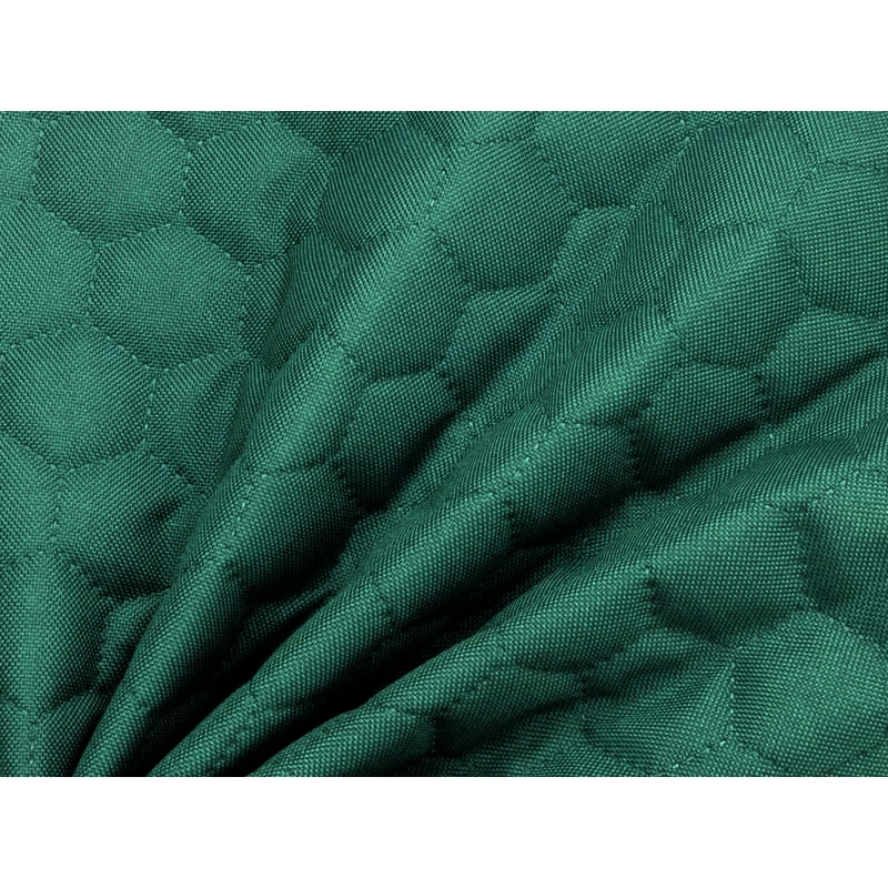 QUILTED  POLYESTER FABRIC OXFORD 600D PU*2 WATERPROOF HONEYCOMB (906) TURQUOISE  160 CM 25 MB